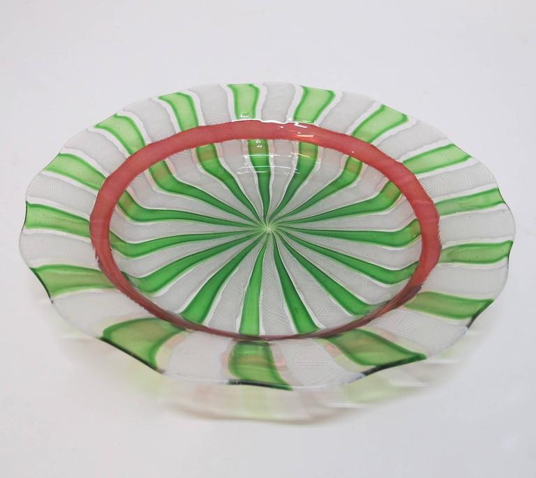 Pair of Italian Murano Glass Luncheon Plates at 1stdibs