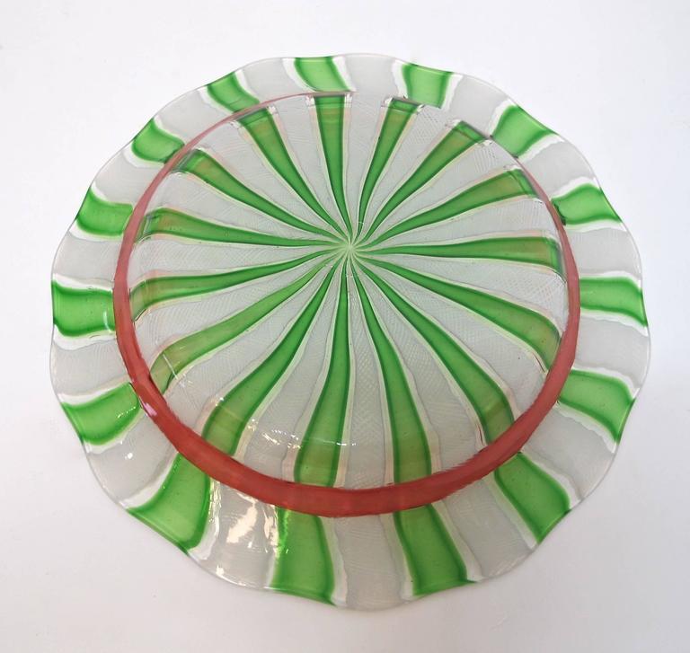 Pair of Italian Murano Glass Luncheon Plates at 1stdibs