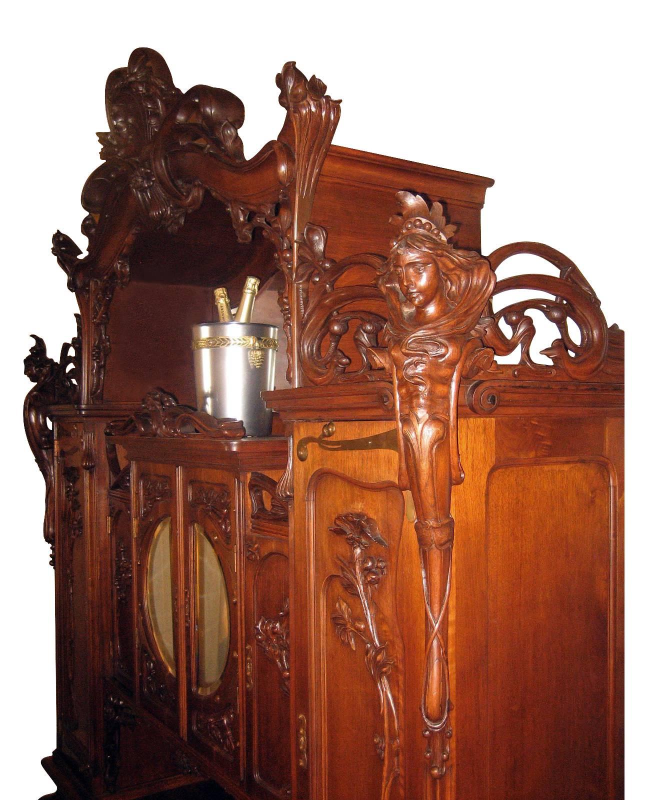 19th Century Impressive Art Nouveau Austrian Server or Back Bar