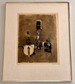 Johnny Friedlaender Abstract Aquatint Etching c.1970