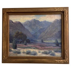 California Desert Landscape Painting signed A. M. Podchernikoff, Early 20th C.