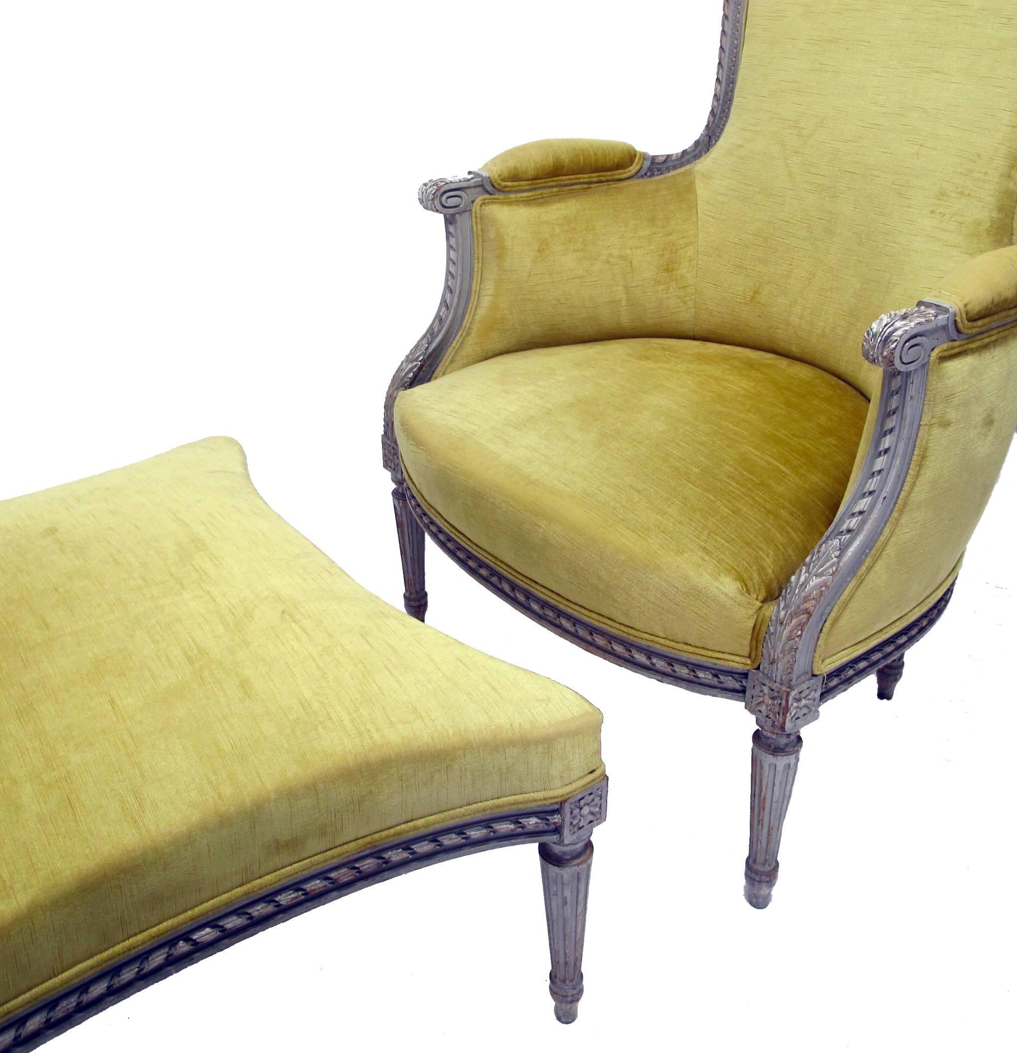 bergere chair and ottoman