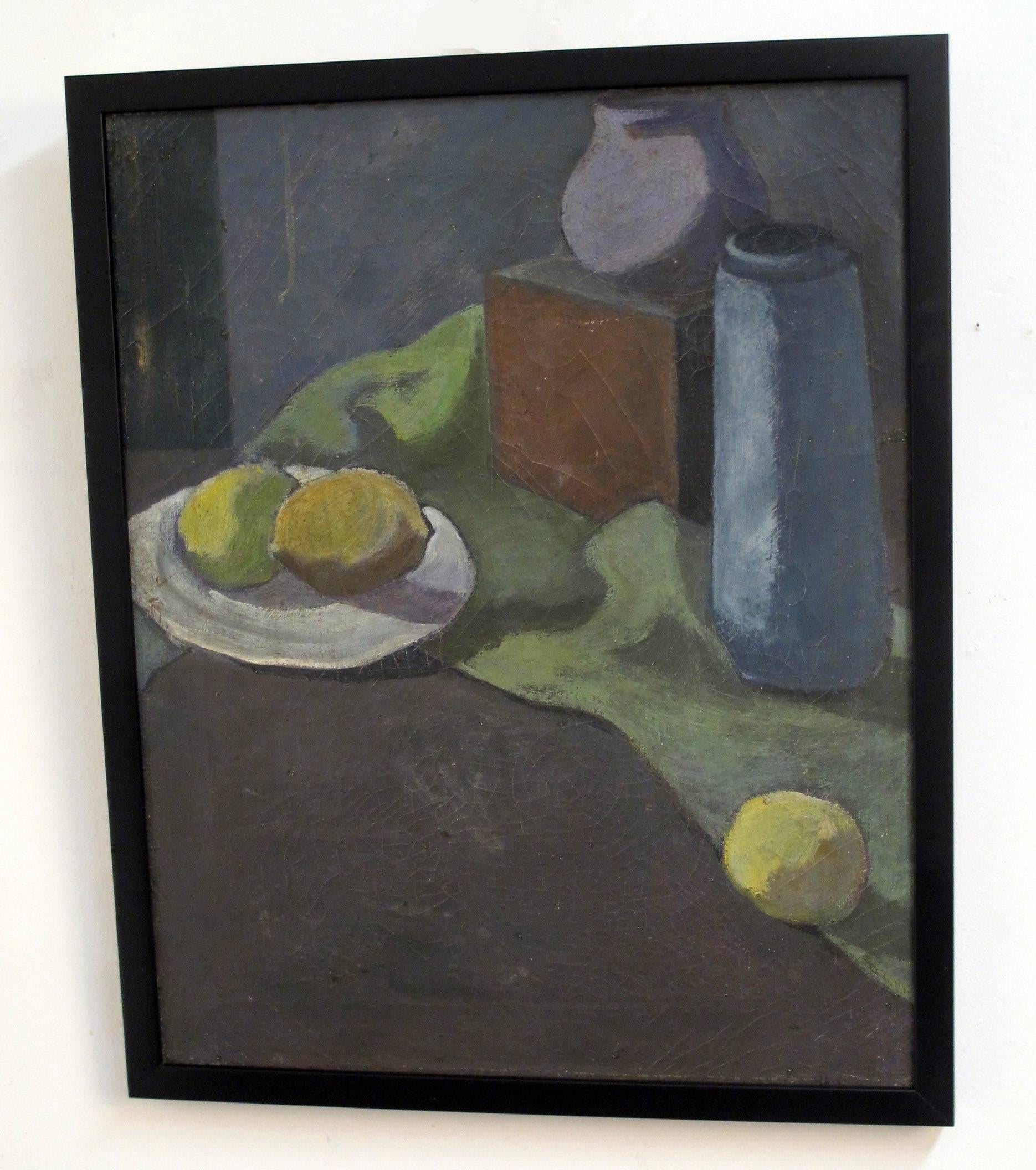 Hand-Painted Still Life Painting by David Ladin, American Mid 20th Century