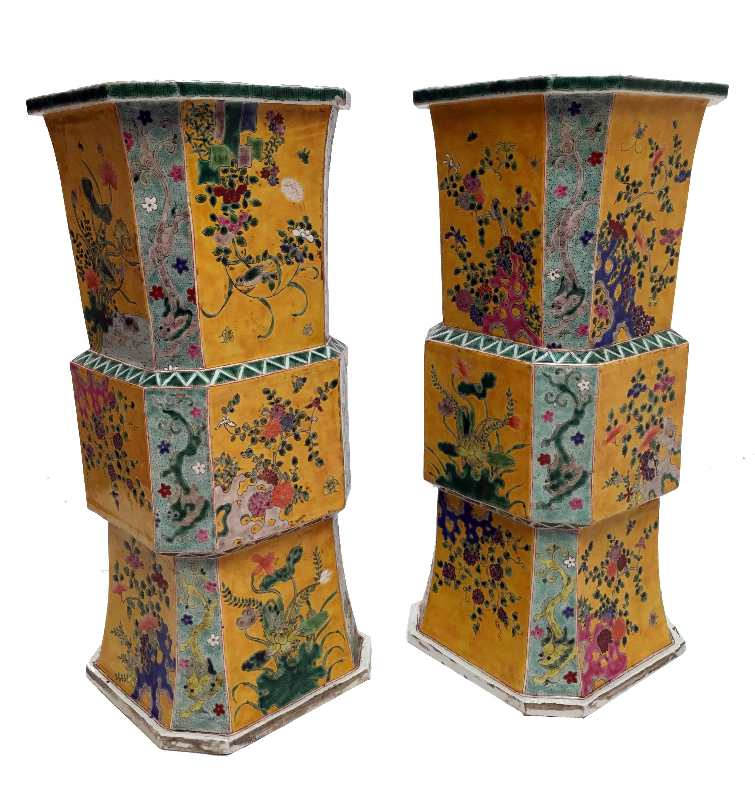 Large Pair of 19th Century Japanese Meiji Vases For Sale 1