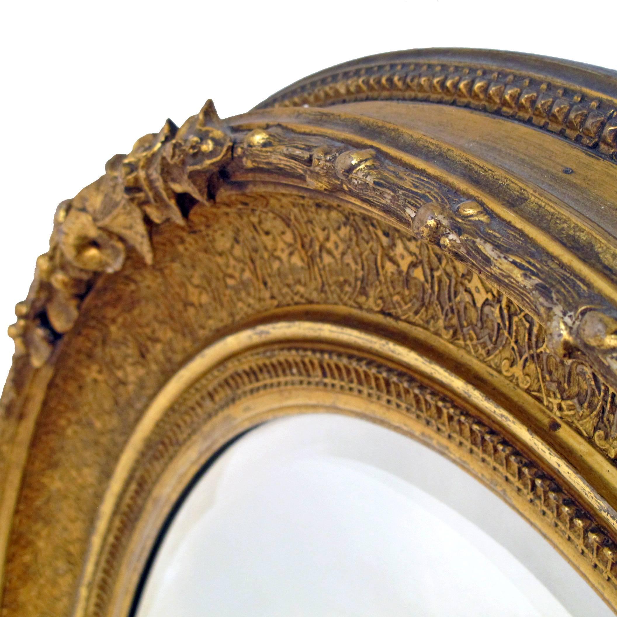 19th Century Gilt Oval Mirror 1