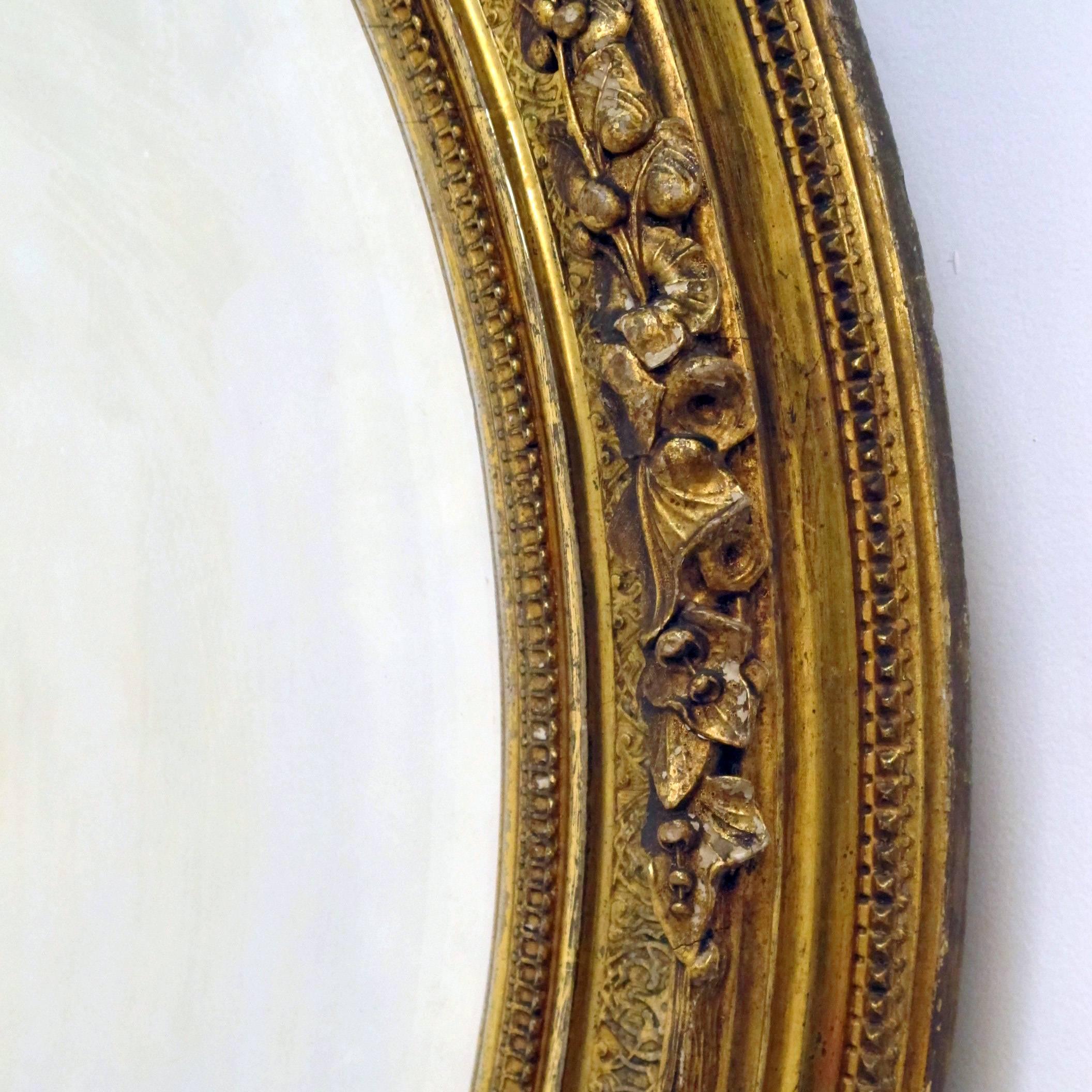 19th Century Gilt Oval Mirror 3