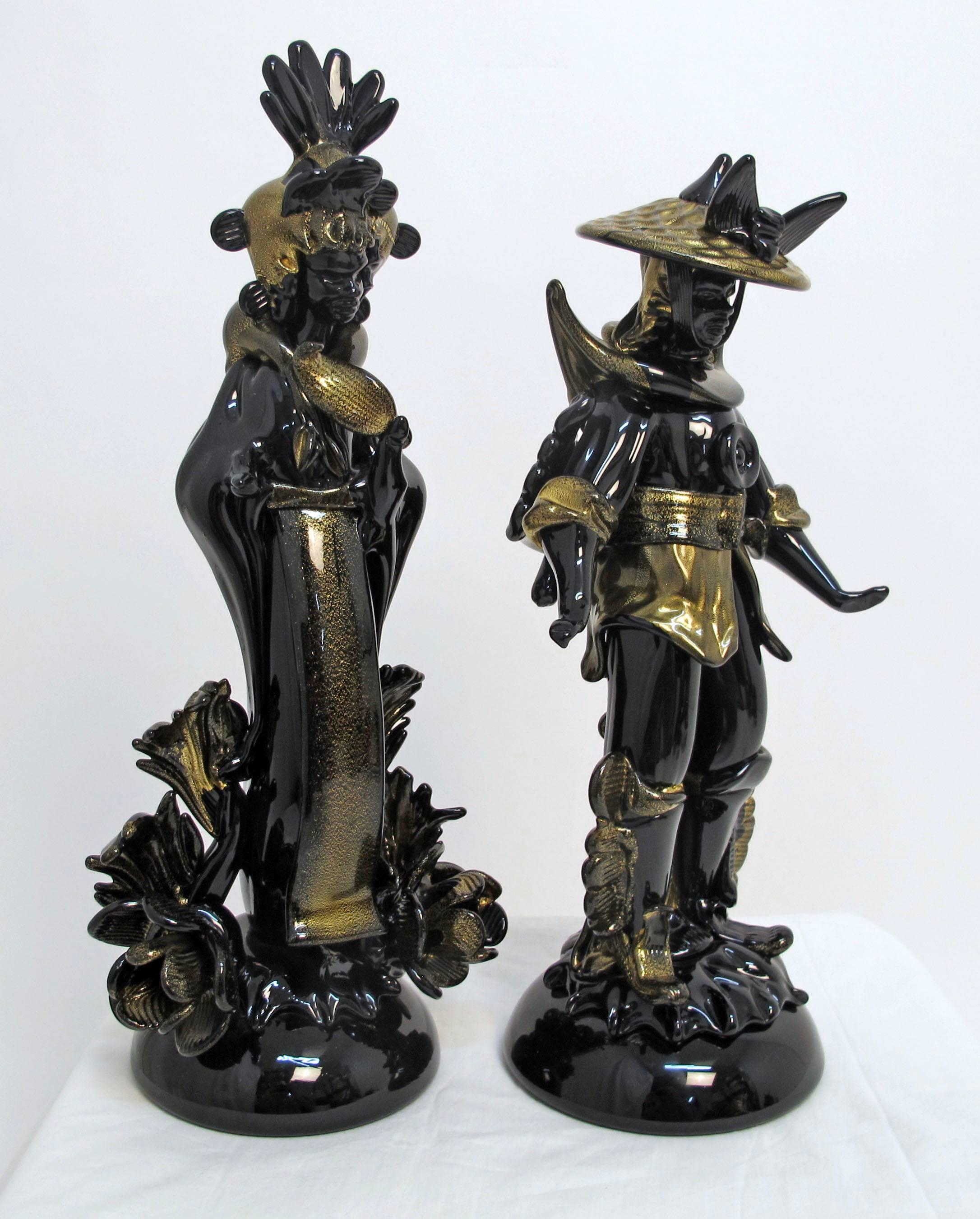 Pair of Barovier Murano Glass Moorish Figures  For Sale 3