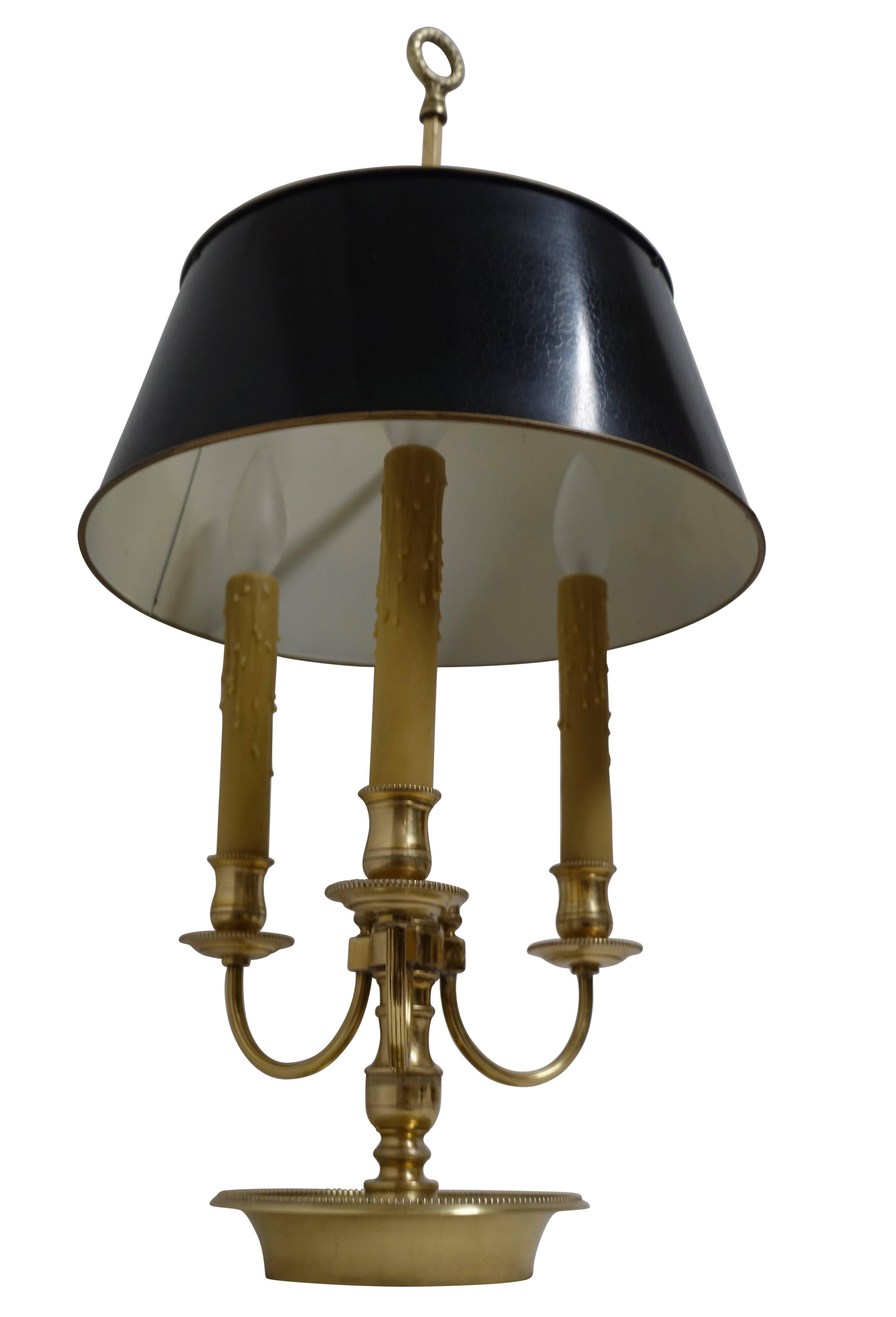 French Louis XVI Style Brass Bouillotte Lamp 2