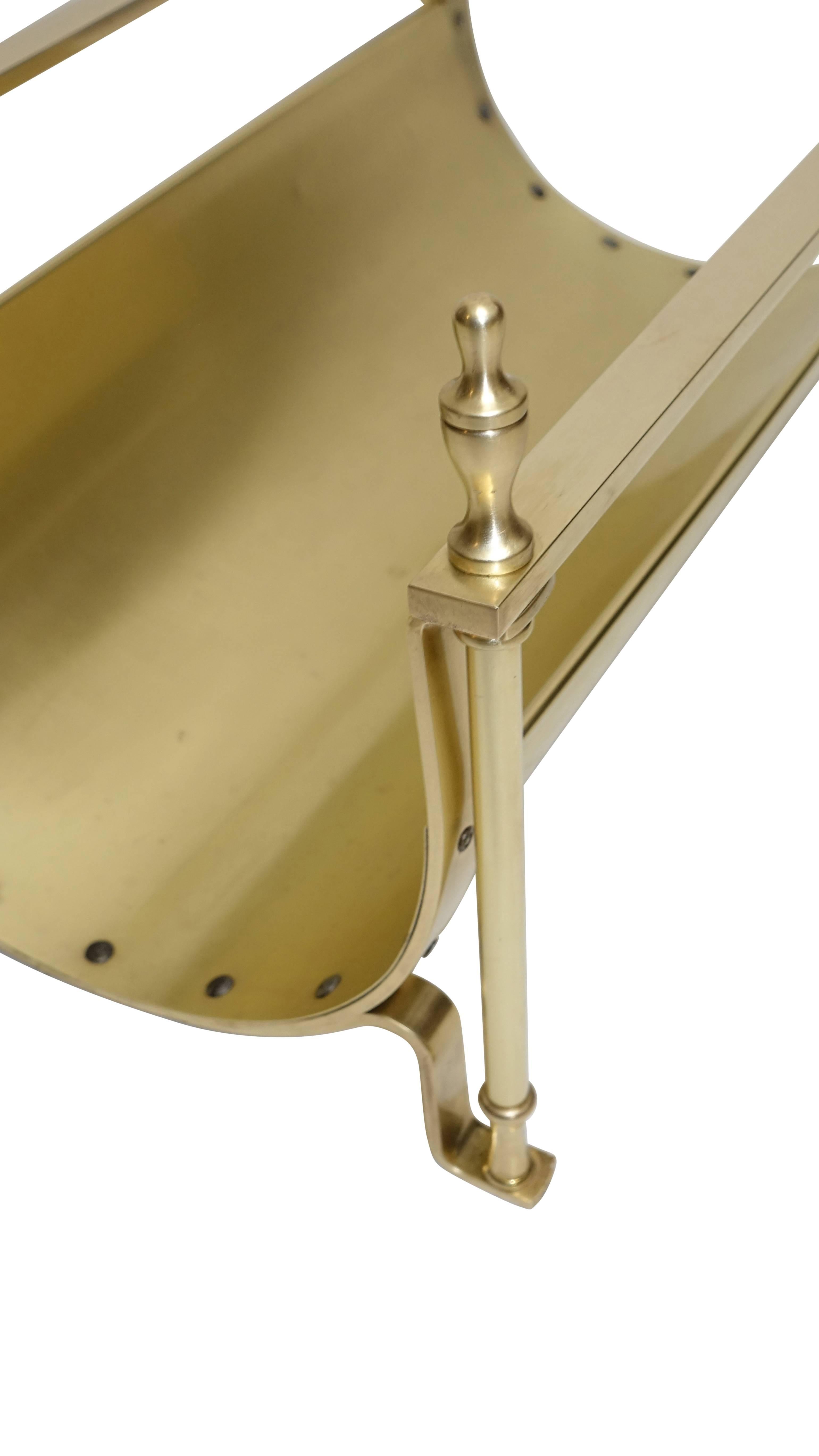 Neoclassical Style Brass Log Holder at 1stDibs brass log holder basket, brass log basket