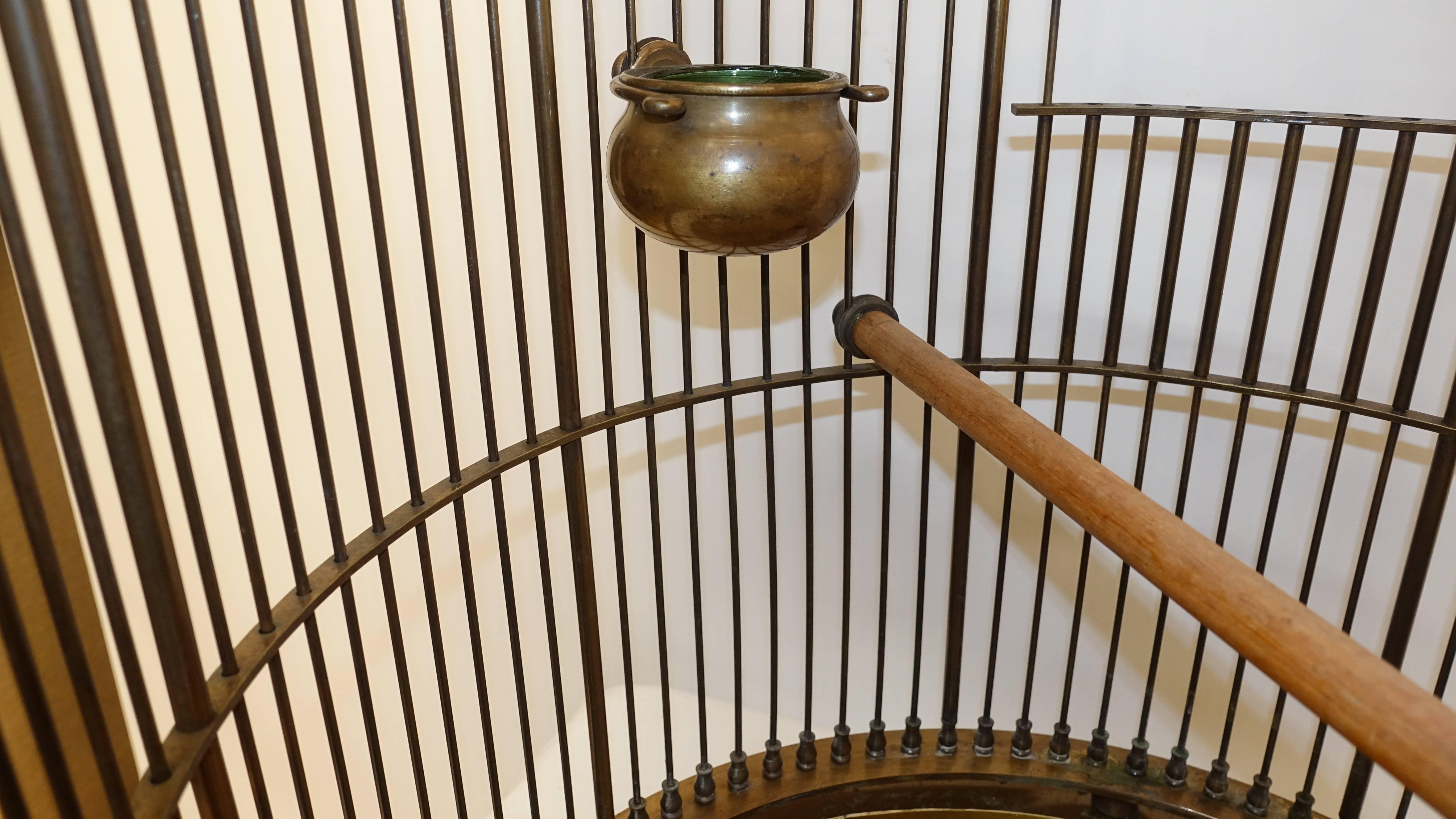 Large Bronze Bird Cage, Late 19th Century 4