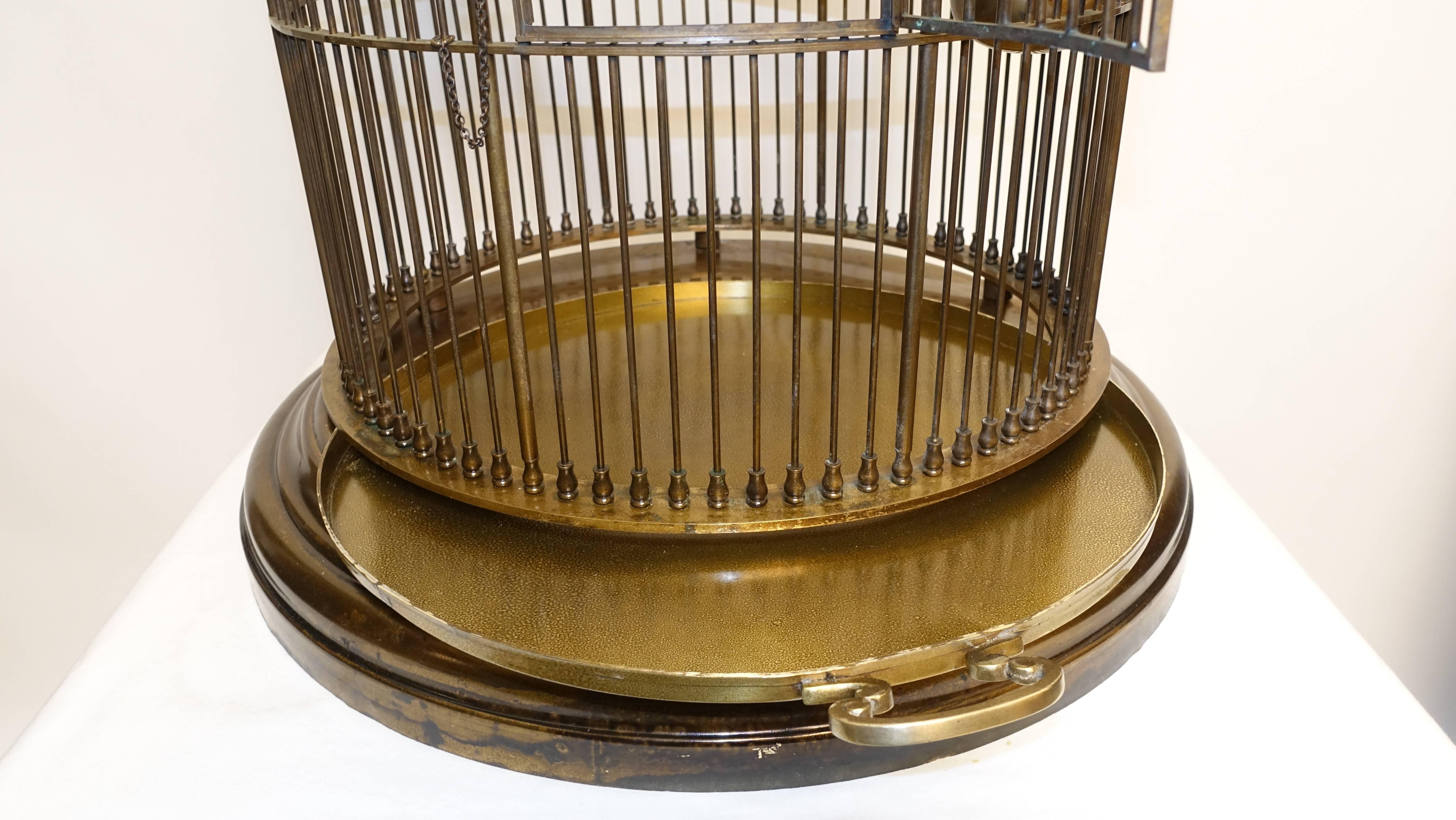 Large Bronze Bird Cage, Late 19th Century 1