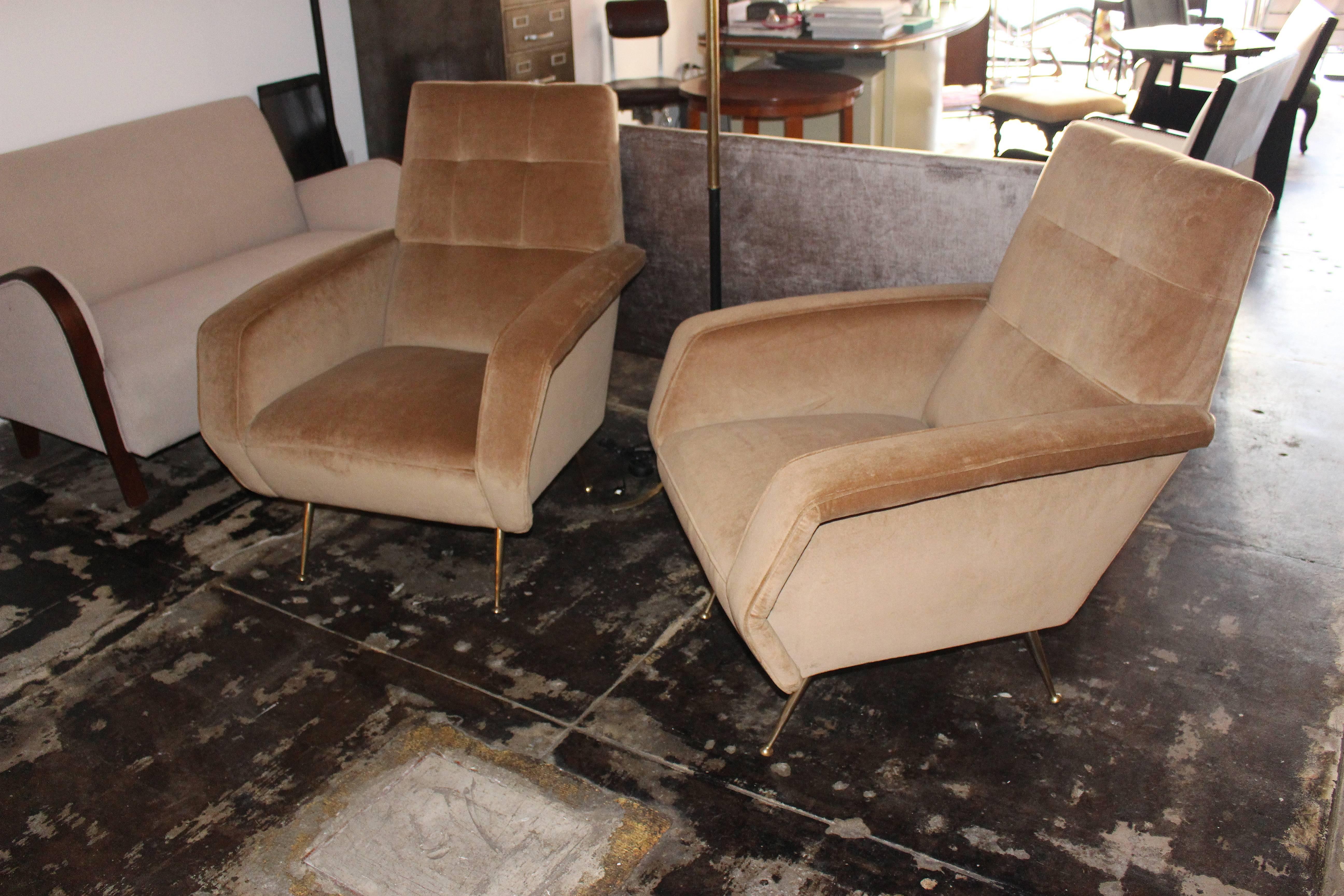 Pair of Italian Chairs  In Excellent Condition In Los Angeles, CA