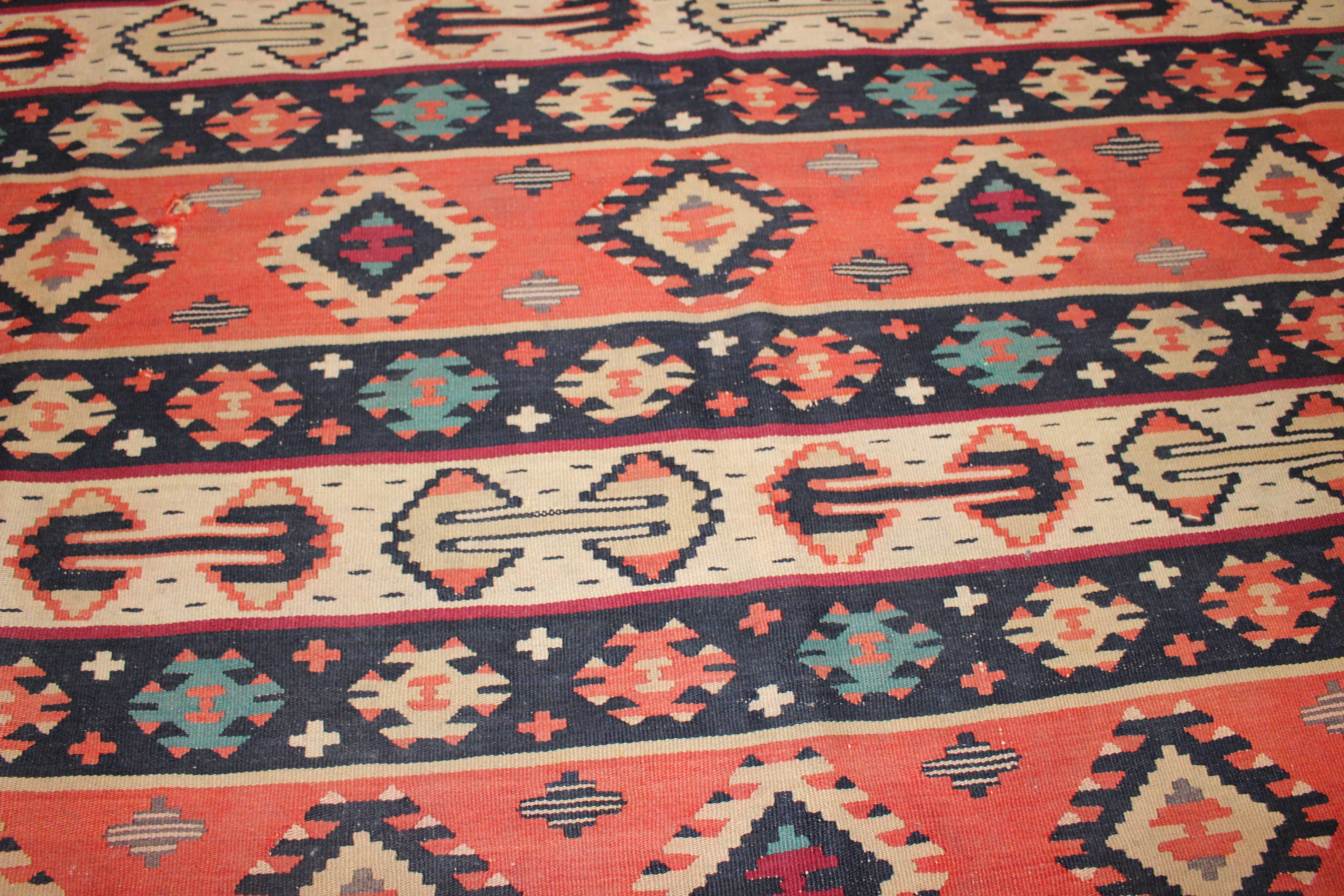 Turkish Kilim from Balkan In Excellent Condition In Los Angeles, CA