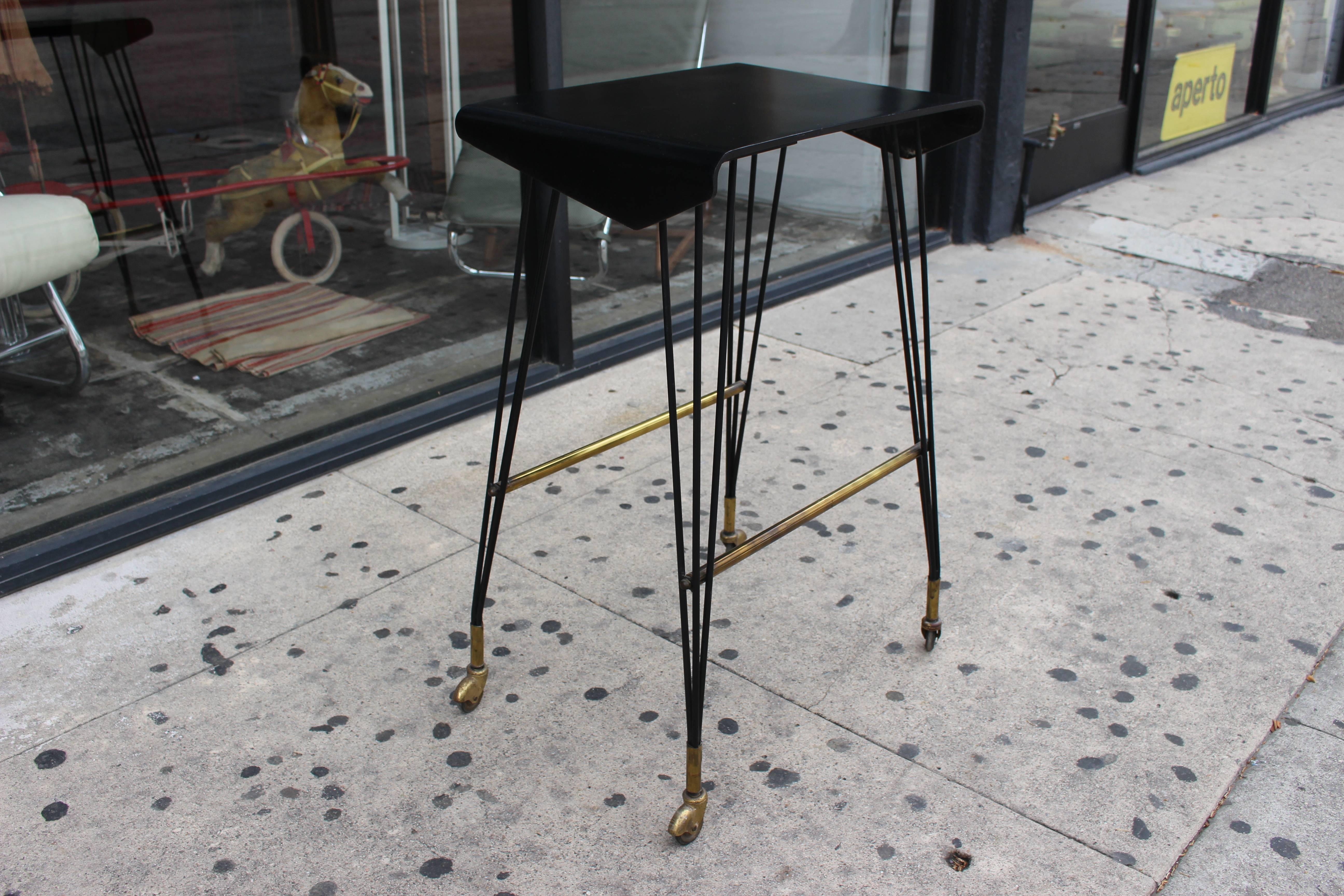 1950s cocktail table. Bottom shelf is Carera marble.