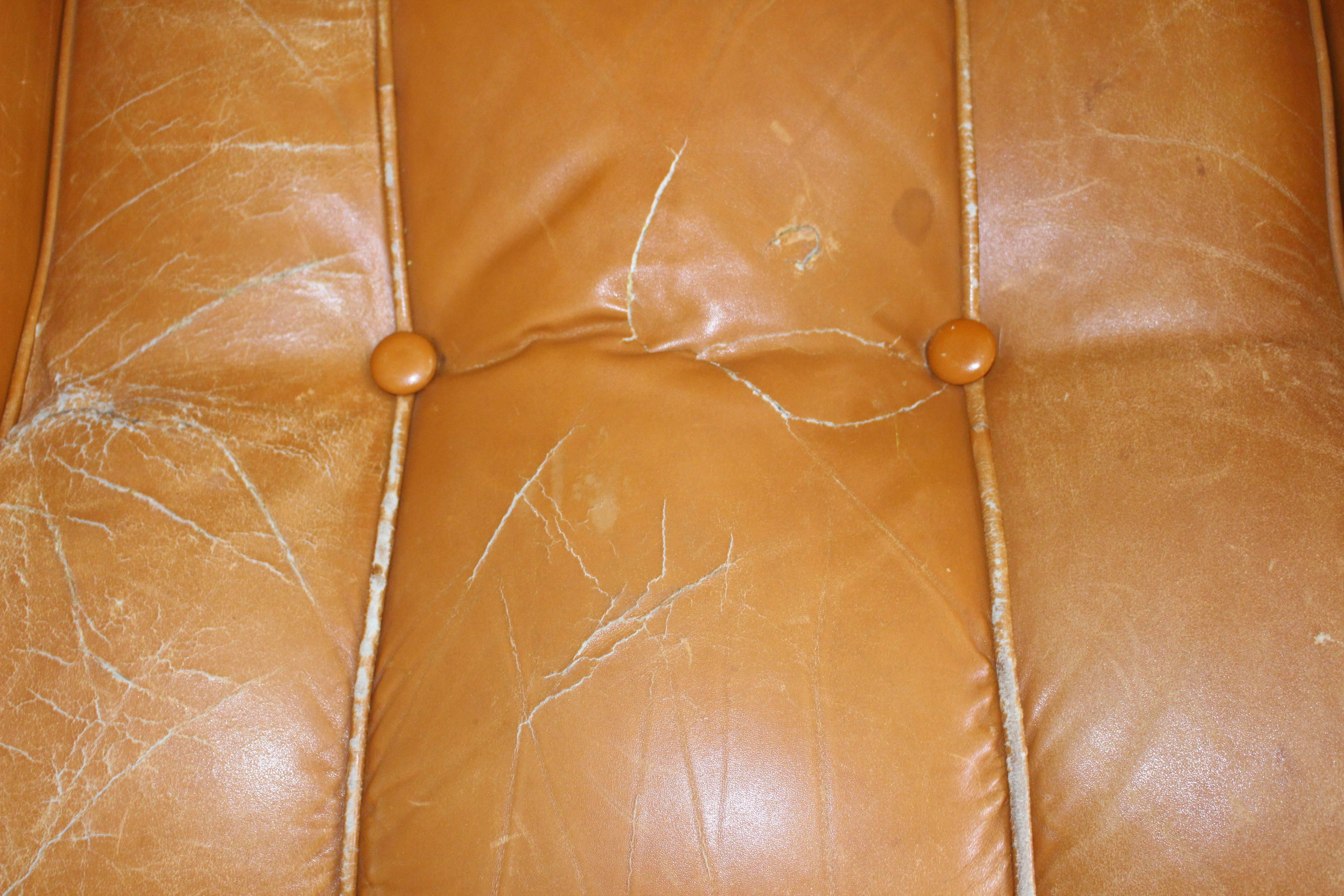 Brazilian Pair of Leather Lounge Chairs 1