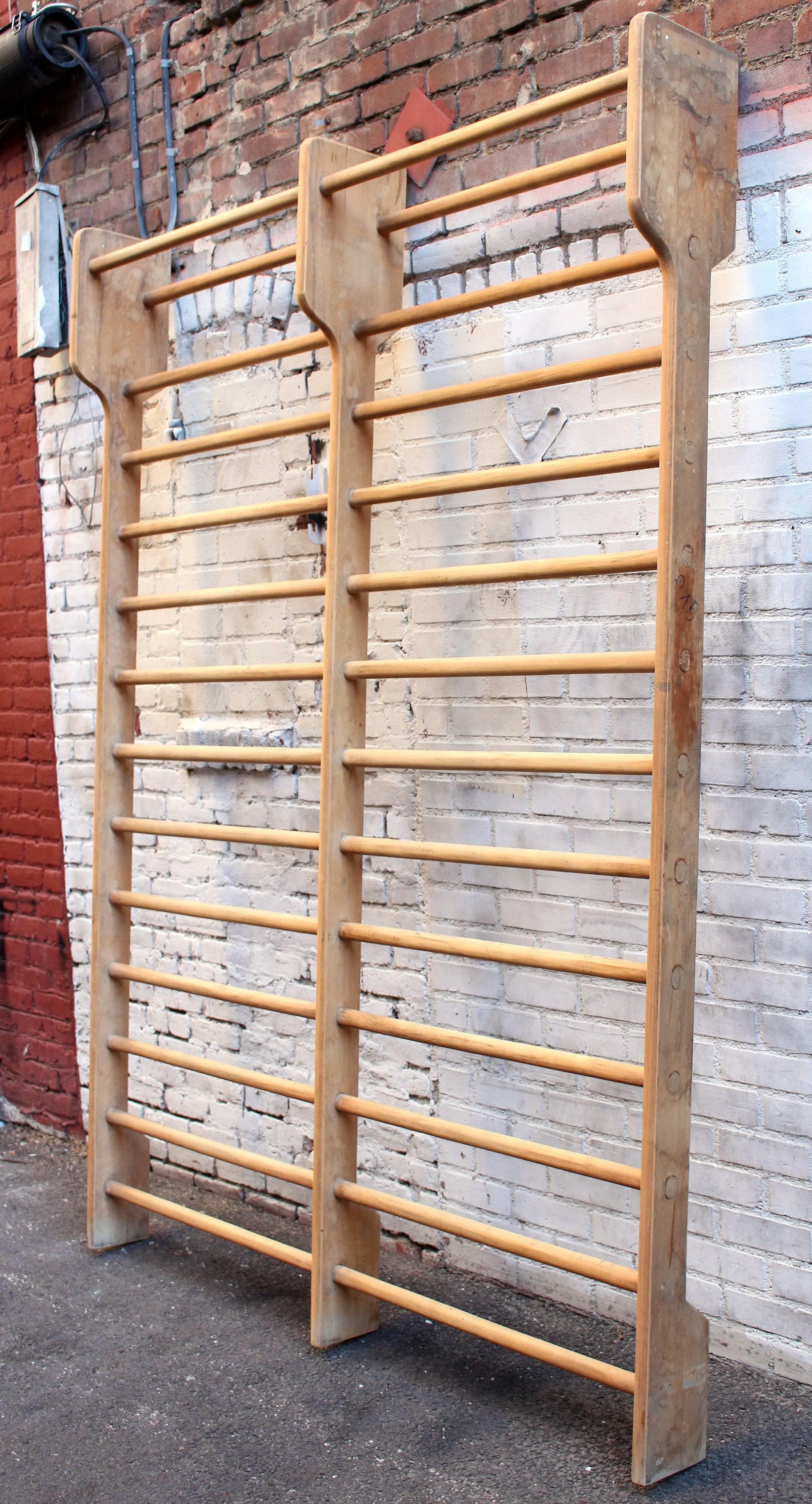 Large wood gymnastic ladder. 

Item is at the Beverly location.
7274 Beverly Blvd. 
Los Angeles, CA 90036.