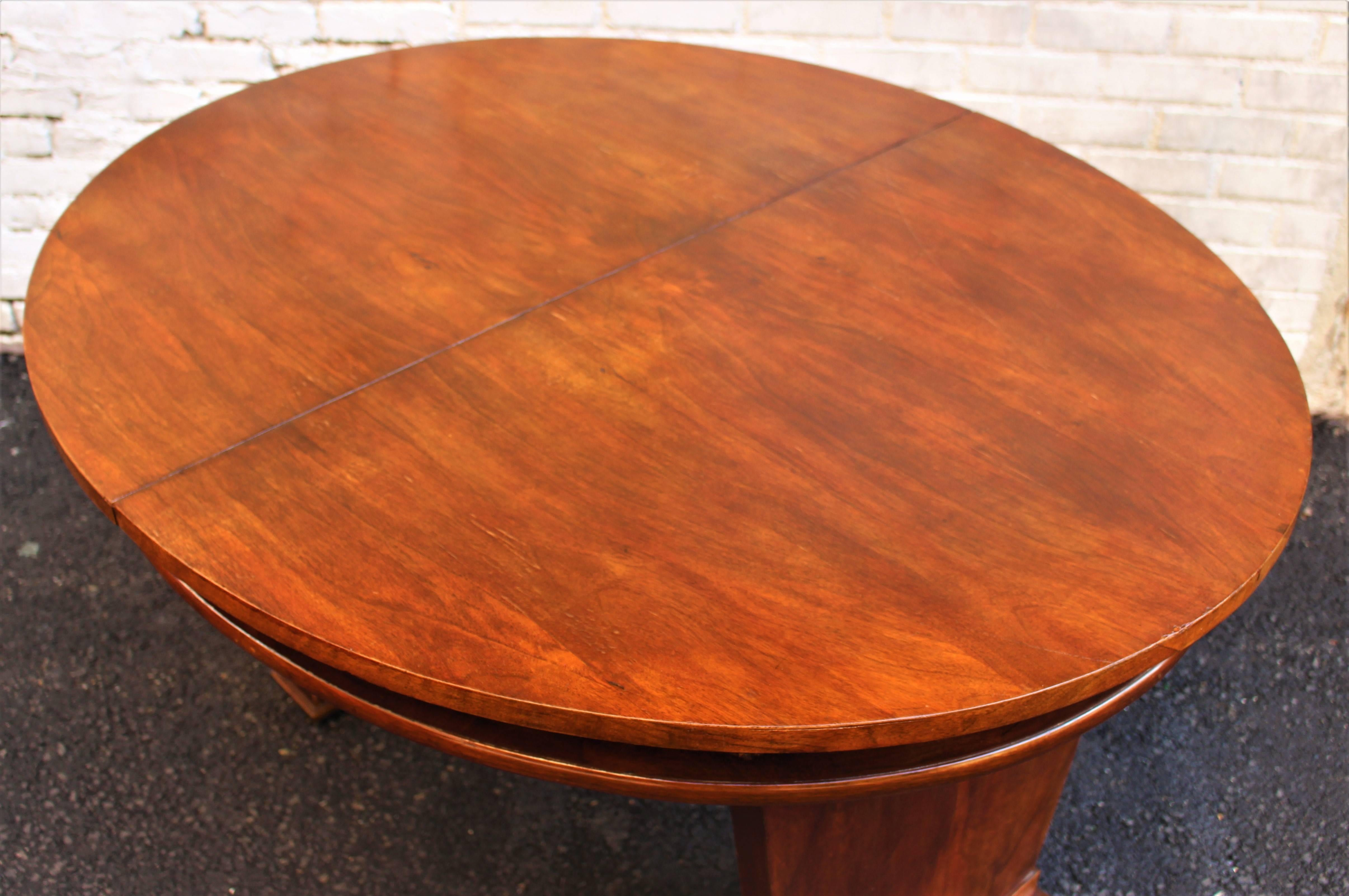 Walnut French Art Deco Desk Table and Two Chairs For Sale