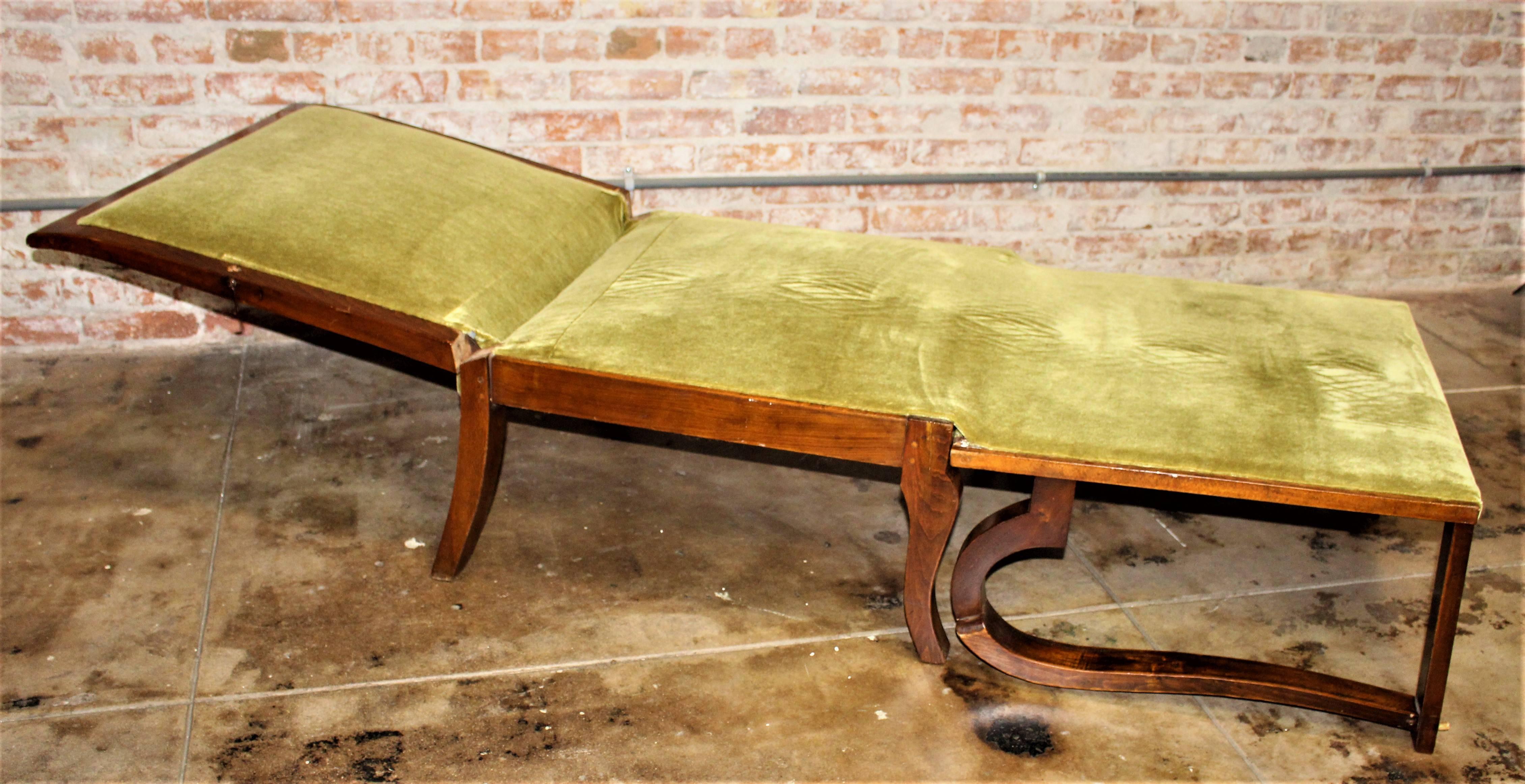 French 1930s Art Deco Daybed-Chair  For Sale