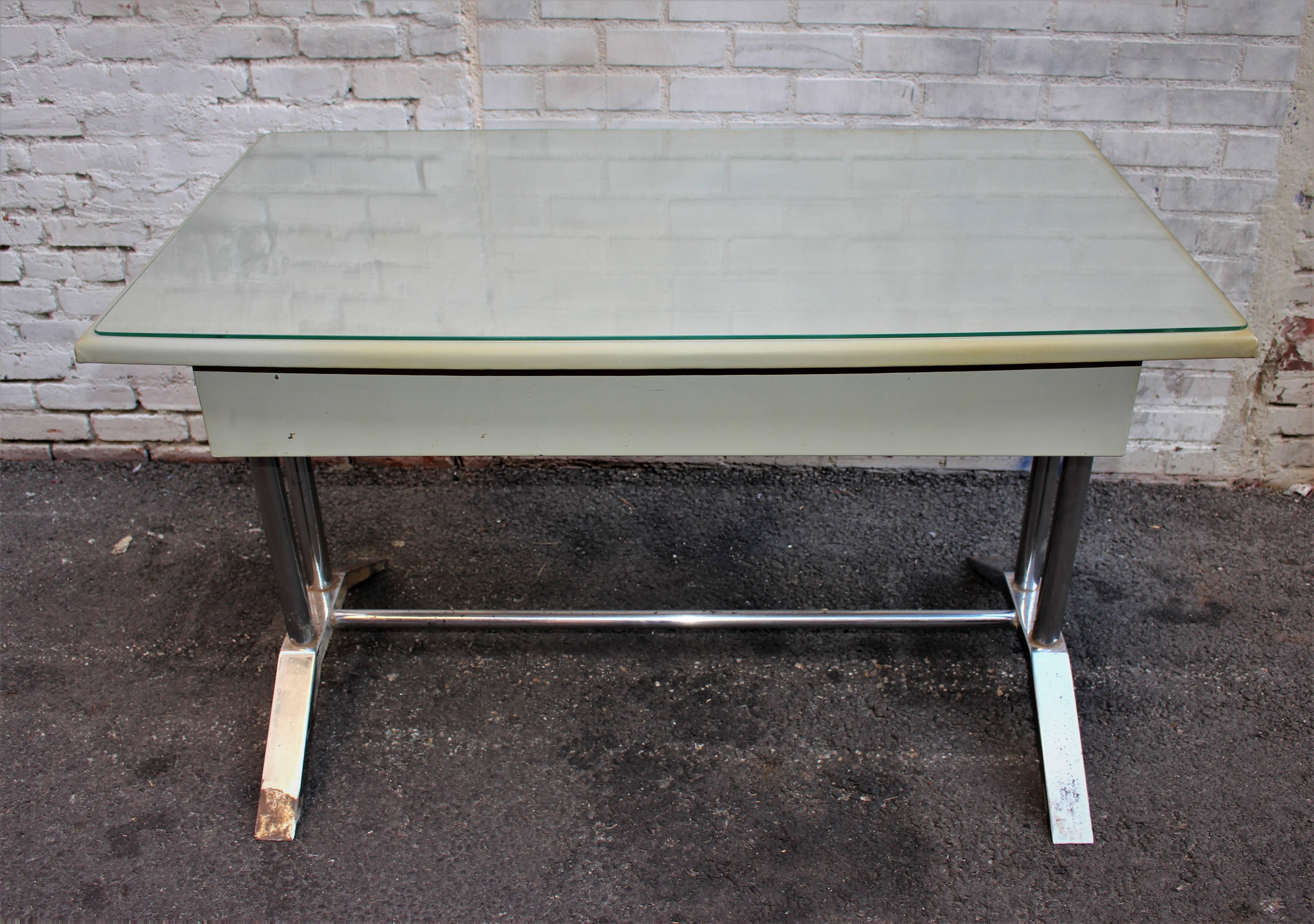 Mid-Century Modern Poli Metal Desk For Sale