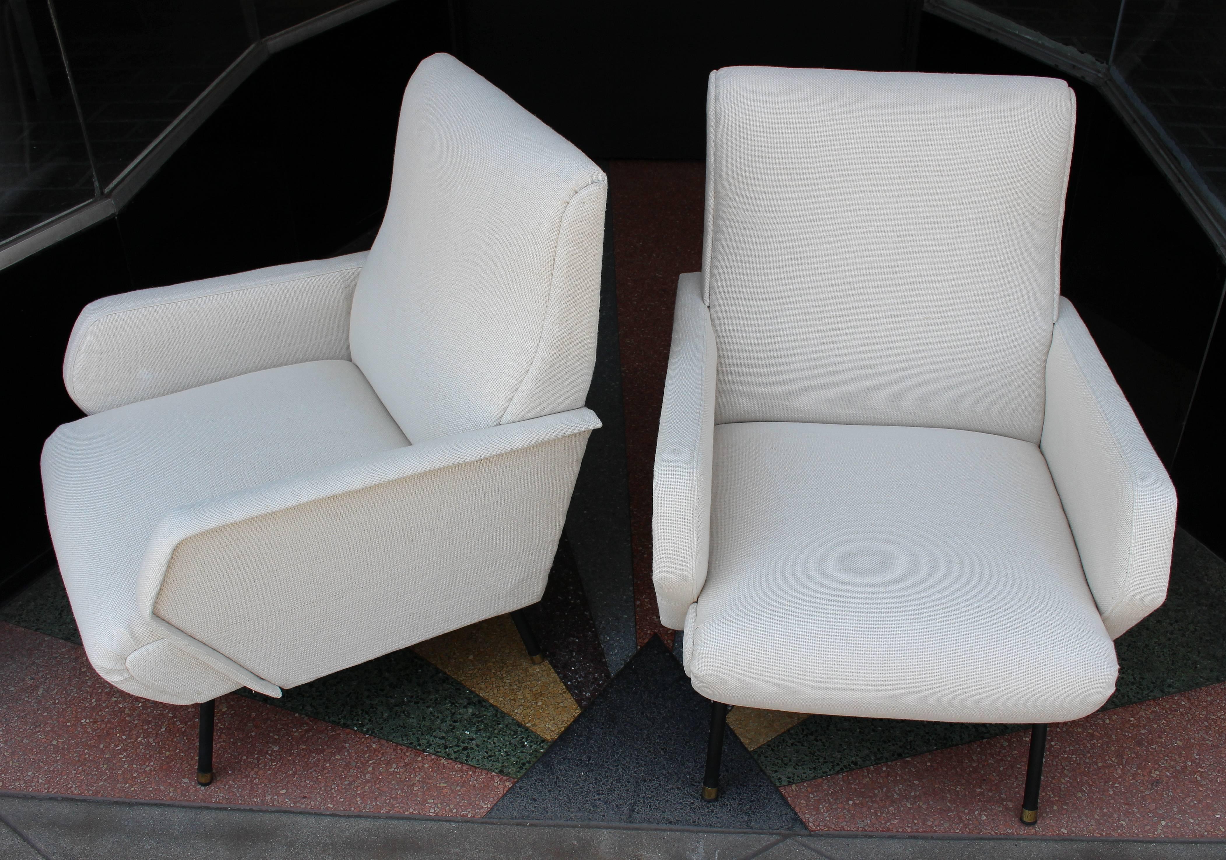 Mid-Century Modern 1950s Italian Pair of Chairs