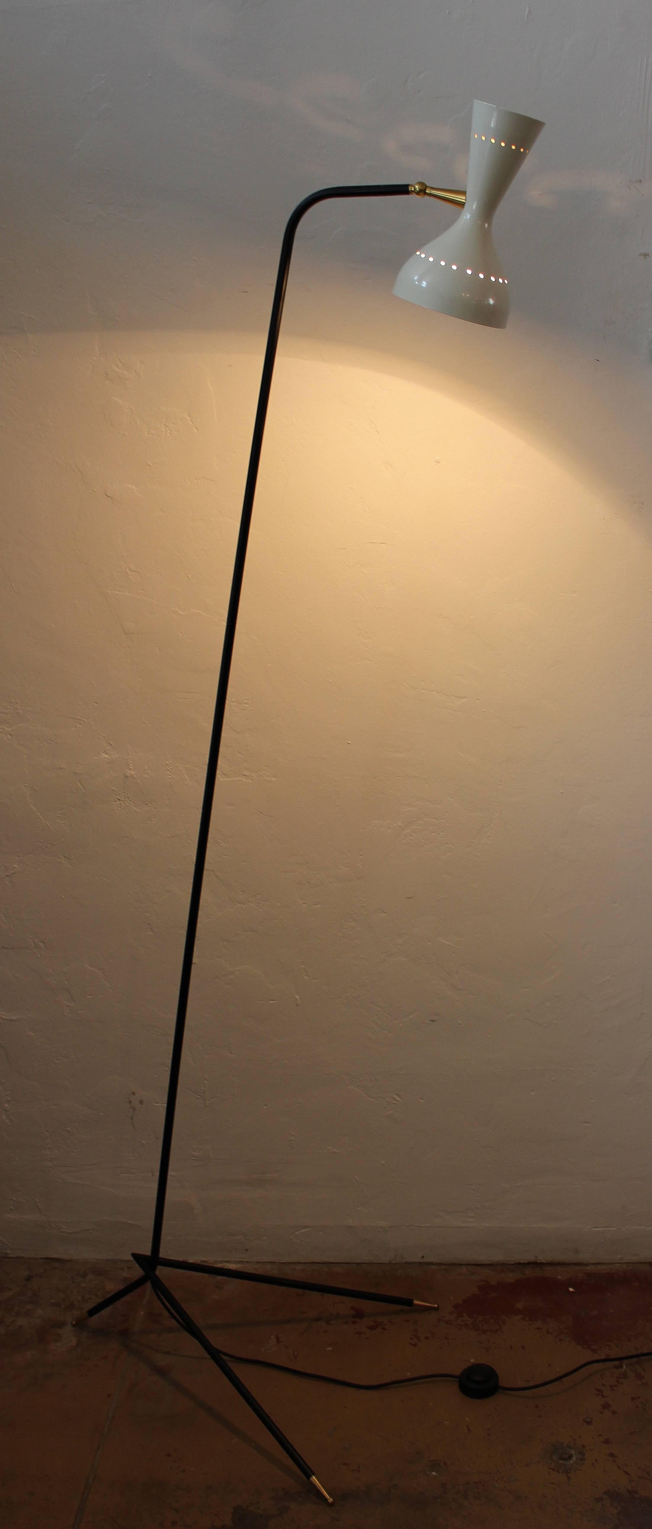  Italian floor lamp in style Arredoluce.
Floor lamps are made buy by Studio ACA Castelfranco Veneto.
Only one available. 
