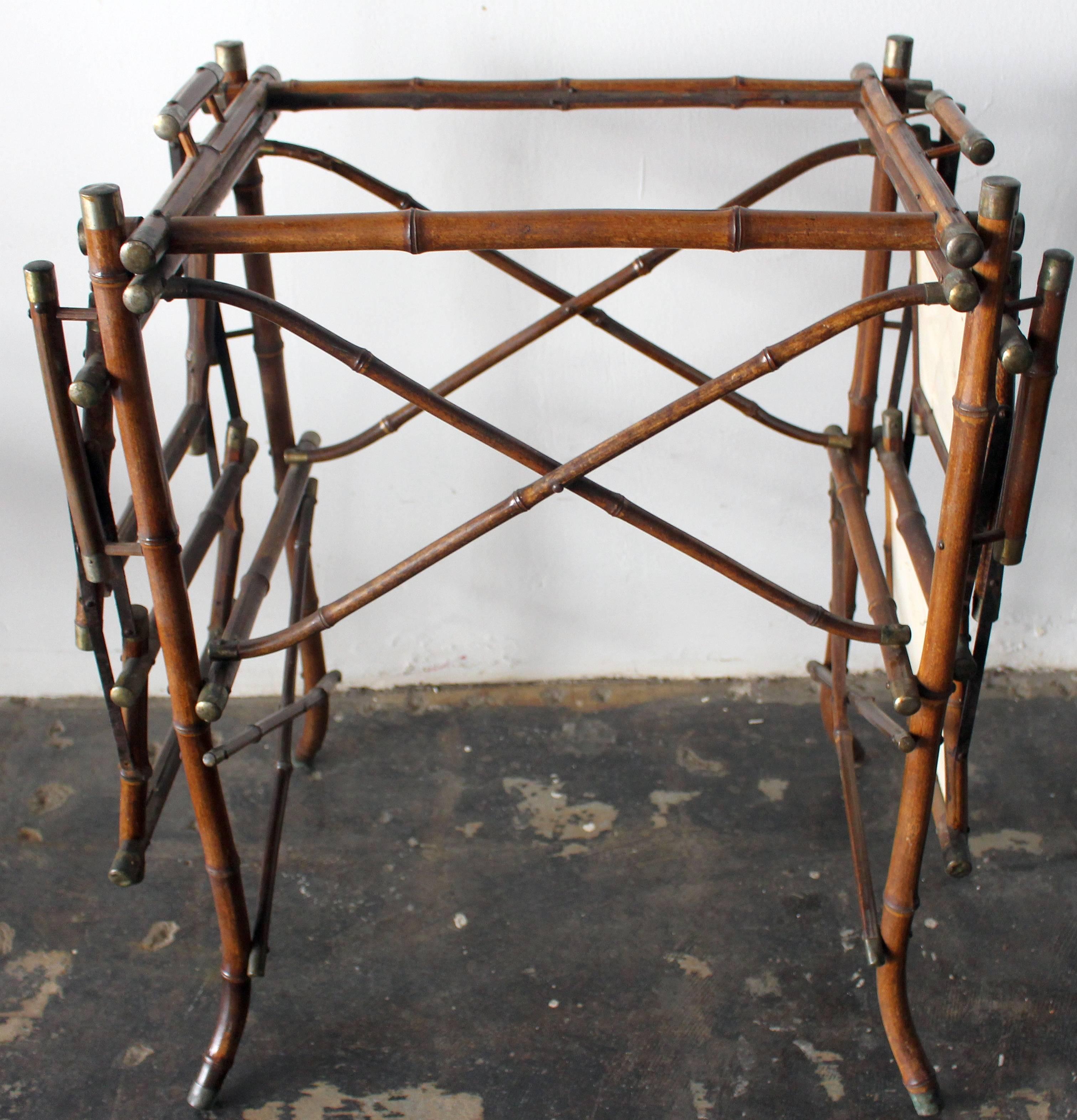 French Victorian Bamboo Dinning Room Set For Sale 1