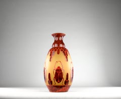 Charder, Exceptional and Incredibly Rare Large "Scarab" Vase, France c. 1920s