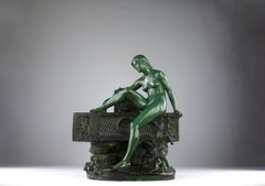 Jean-Baptiste Hugues x Siot, escultura «La Muse de la Source», Francia, década de 1920