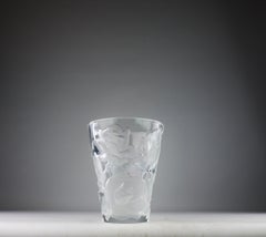 Lalique, Ispahan Rose Crystal Vase, France 1950s