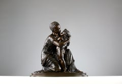 Moreau, antike französische Bronzeskulptur „Allegorie der Liebe“, 19. Jahrhundert
