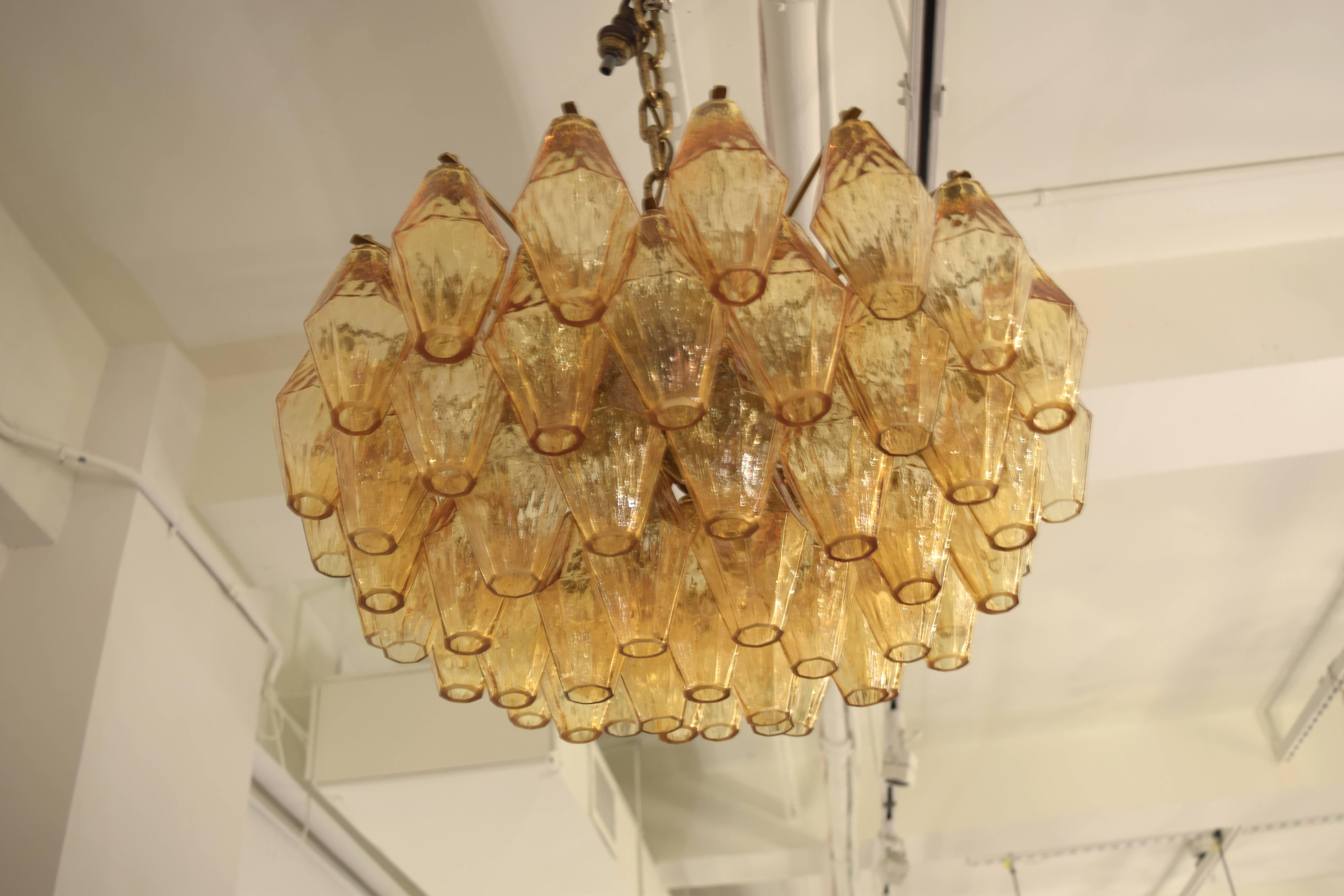 Mid-Century Modern Venini Polyhedral Chandelier 