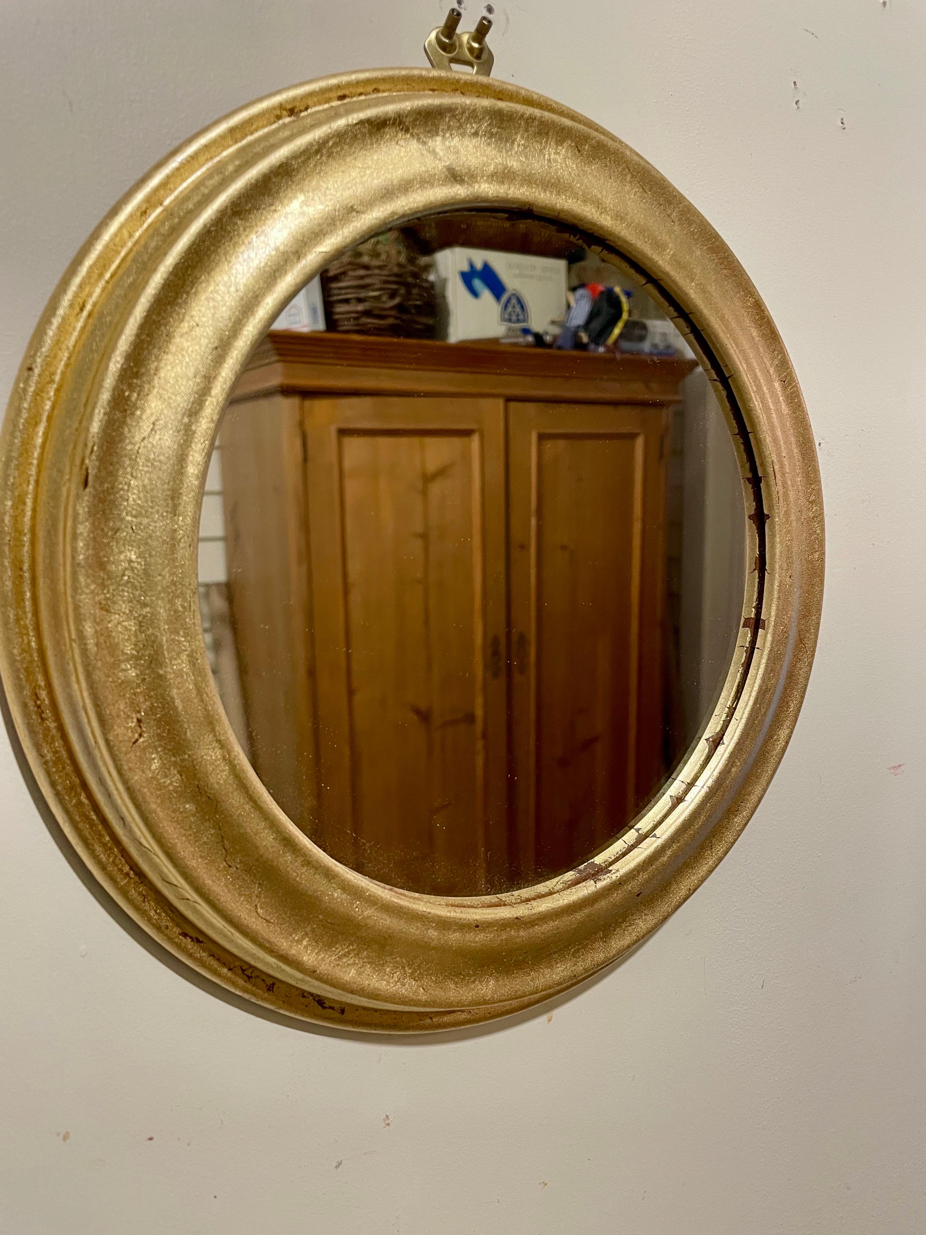 Set von 12 runden vergoldeten italienischen Vintage-Spiegeln, je Preis pro Stück im Angebot 12