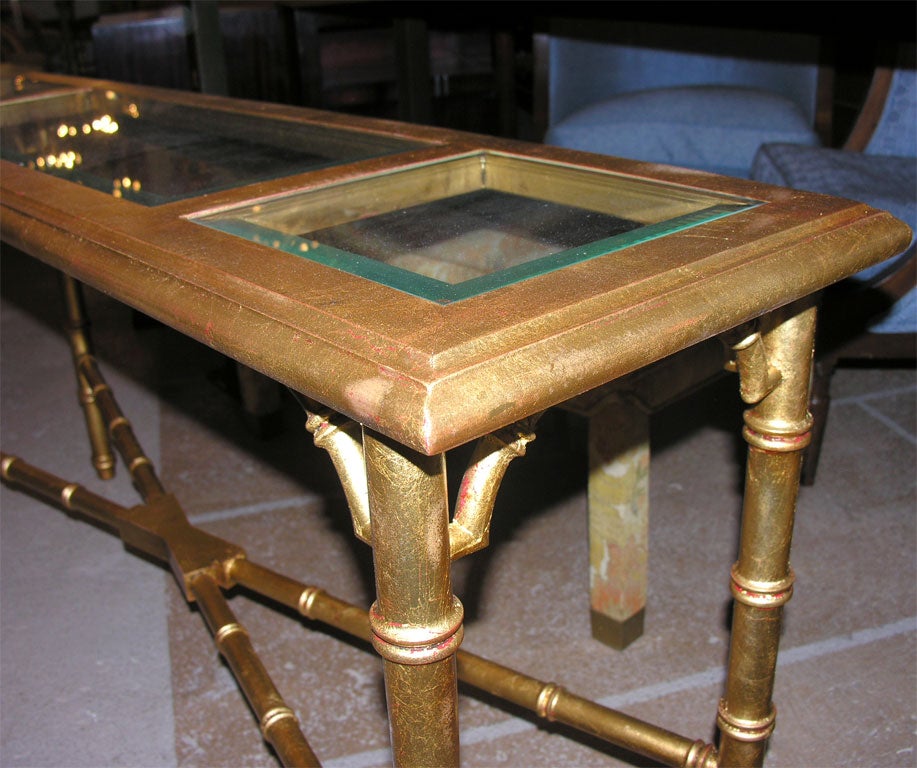 hollywood regency console table