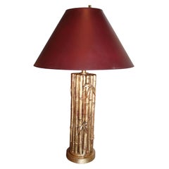 Gilt Faux Bamboo Lamp