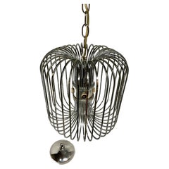 Birdcage Chandelier in Chrome by Sciolari