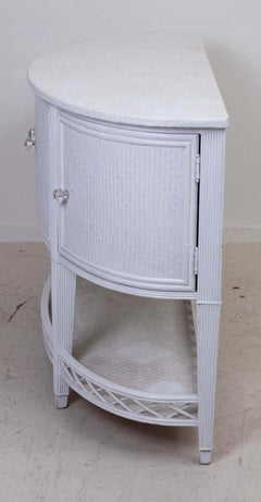 Rattan And Faux Bamboo Credenza Or Sideboard Hollywood Regency Style