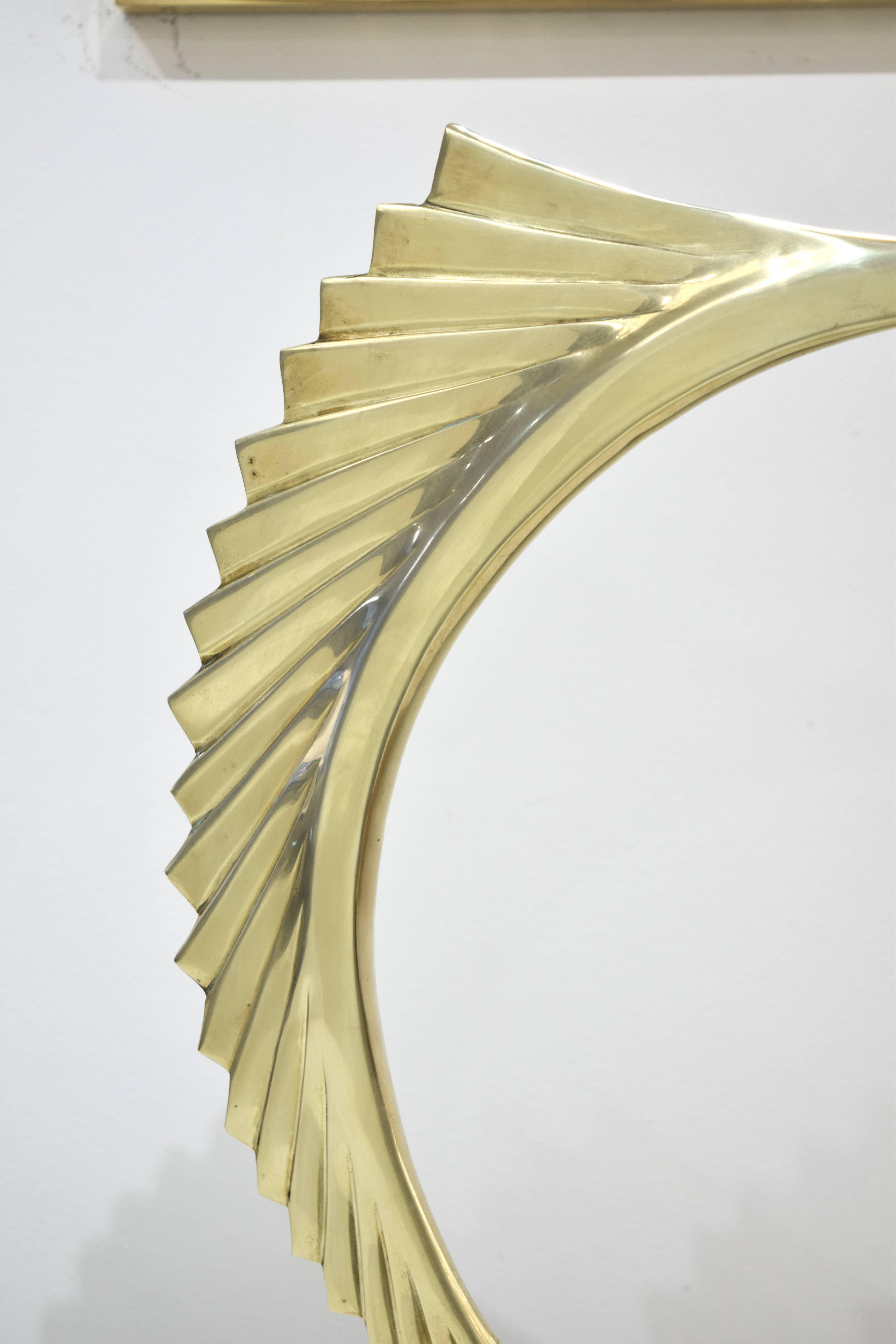 Mid-Century Modern Brass Marlin Sculpture For Sale