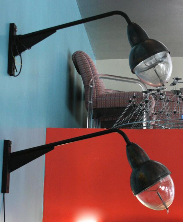 French Copper and Glass Barn Lights at 1stdibs