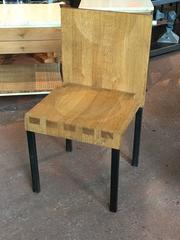 Set of 10 Scandinavian Modern Wood and Steel Dining Chairs