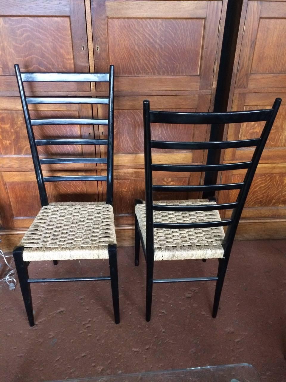 gio ponti ladder back chair