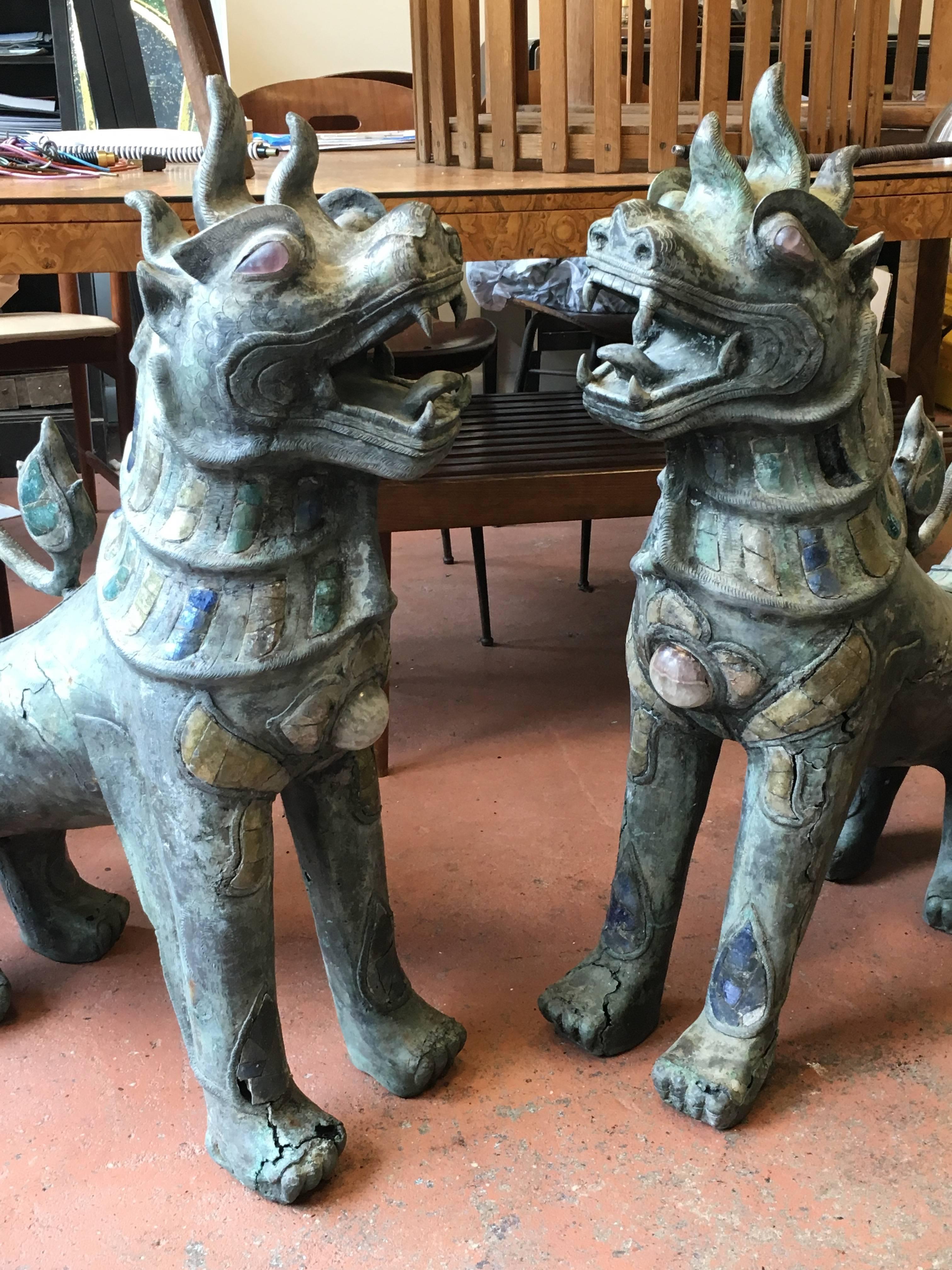 bronze foo dogs