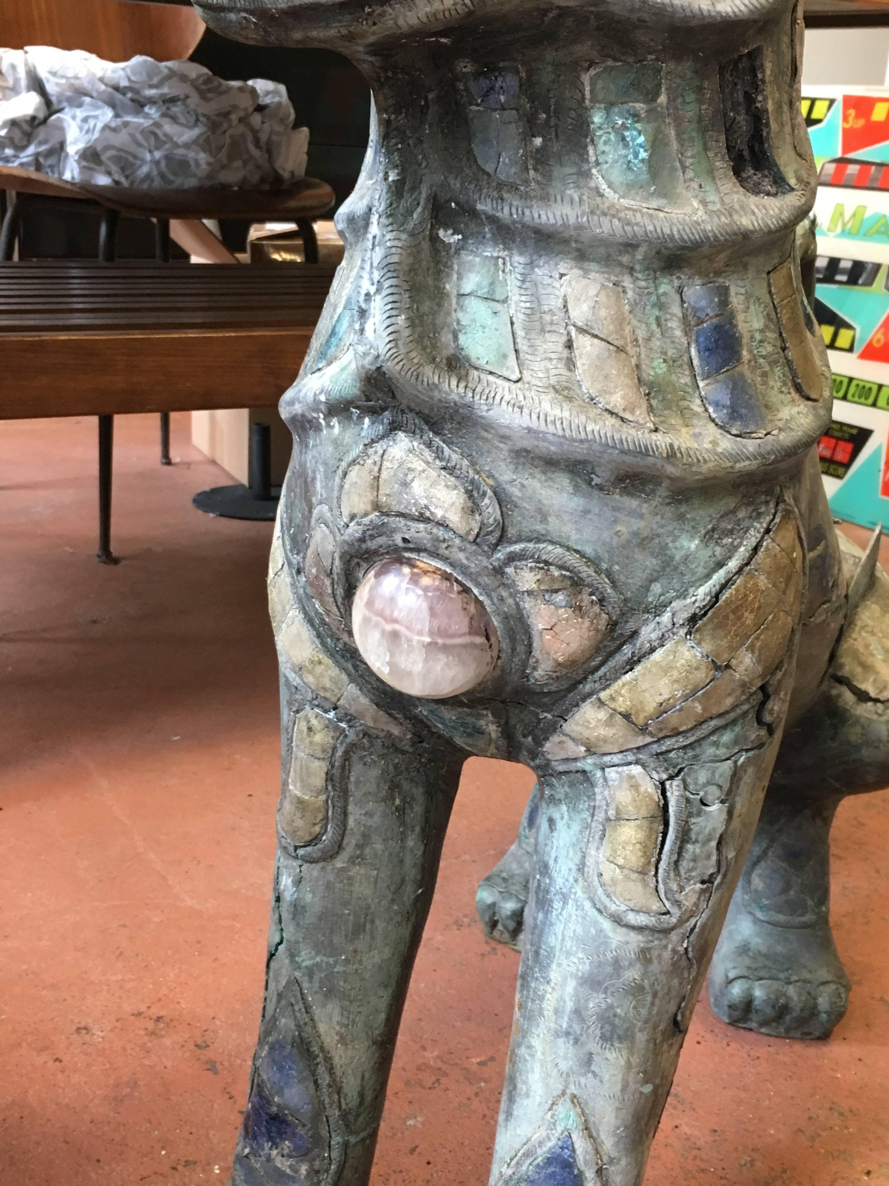 bronze foo dog statues
