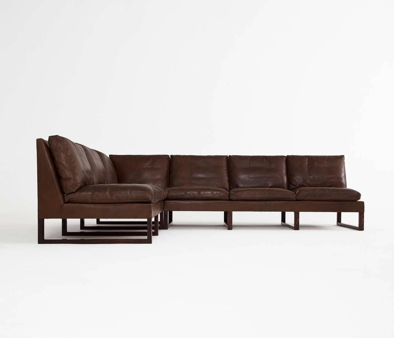 Picture of Scandinavian Modern Leather and Rosewood Sectional at 1stDibs ...