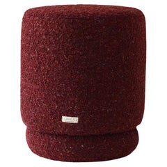 Pouf Modernity Ottoman ONIX en Bouclé couleur Bordeaux