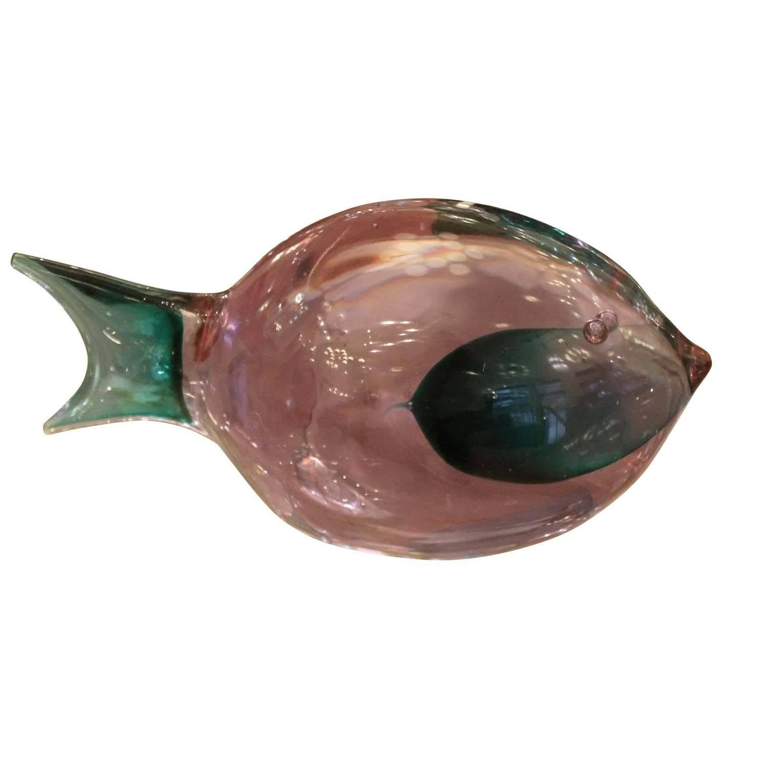 Murano Glass Fish Sculpture by Antonio da Ros for Cenedese, Italy, 1960s
