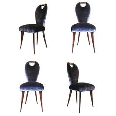 Set of Four Elegant Chairs, Italy, 1960s 8