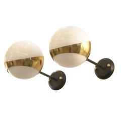 Pair of Stilnovo Sconces, Italy, 1960s