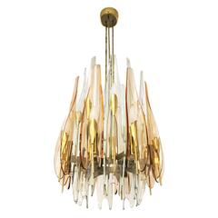 "Dahlia" Chandelier by Max Ingrand for Fontana Arte, 1954