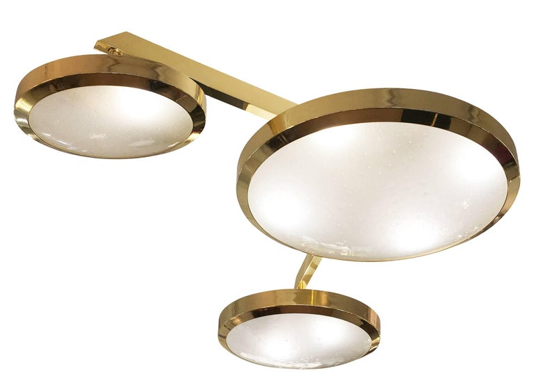 Italian Zeta Ceiling Light by form A For Sale