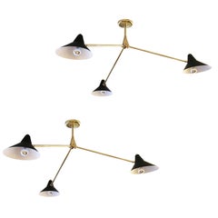 Pair of Articulating Italian Midcentury Chandeliers